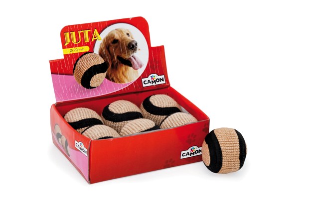 ΠΑΙΧΝΙΔΙ Jute ball d.70mm - 6pc dis.box (6)