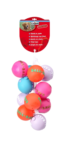 ΠΑΙΧΝΙΔΙ ΣΕ ΤΣΑΜΠΙ Vinyl balls bunch 10cm-12pcs