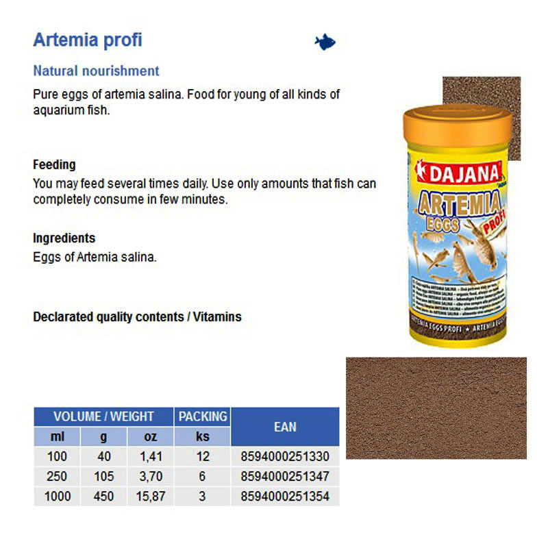 ARTEMIA EGGS PROFI 100ml/40GR