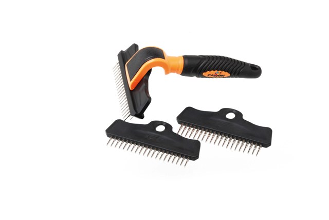 ΧΤΕΝΑ ΠΛΑΣΤΙΚΗ ΛΑΒΗ 17ΕΚ ΜΕ 3 ΜΕΡΗ 3-in-1 dematting rake (1)