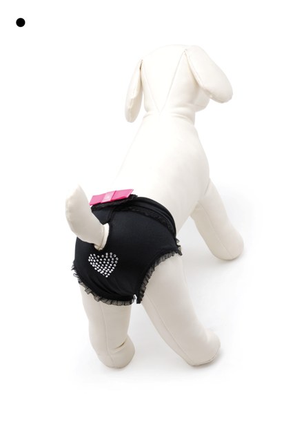 ΒΡΑΚΑΚΙ Lovely Pet  Black dog pants * size 0 (1)
