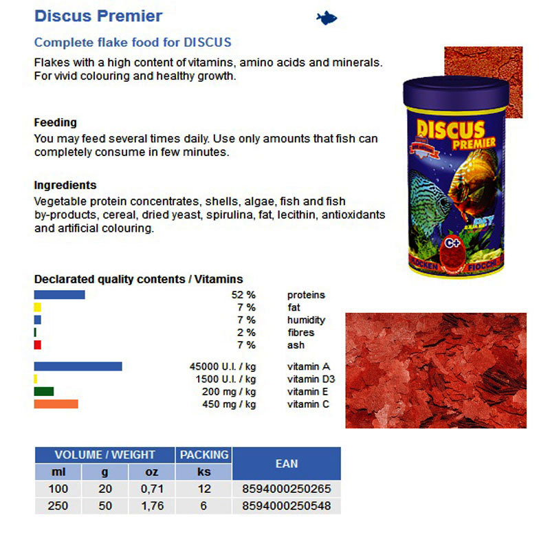 DISCUS PREMIER 250ml/50gr