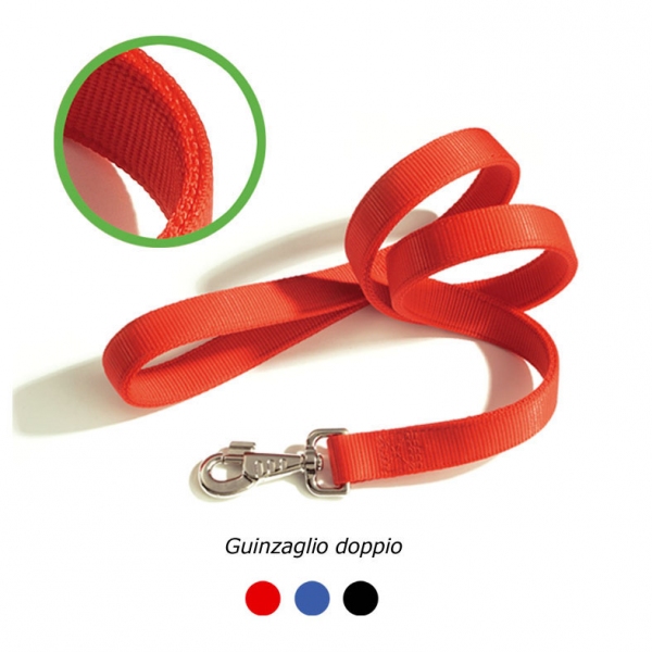 ΟΔΗΓΟΣ ΔΙΠΛΟΣ Double nylon leash Yellow 25mmx100cm (1)