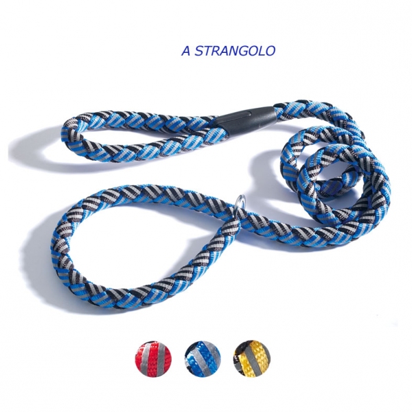 ΟΔΗΓΟΣ ΣΤΡΟΓΓΥΛΟΣ Refl.bicol.choke leash Red 15x110cm (1)