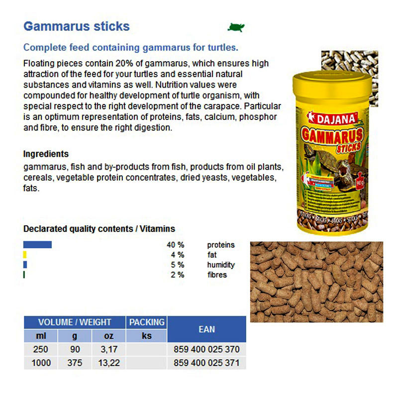 GAMMARUS STICKS 1000ml/375gr