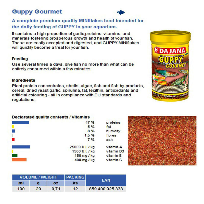GUPPY GOURMET 100 ML/20GR