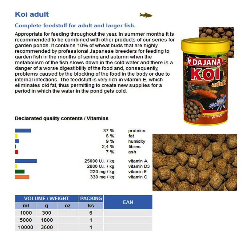 KOI ADULT 5000ml/1800gr