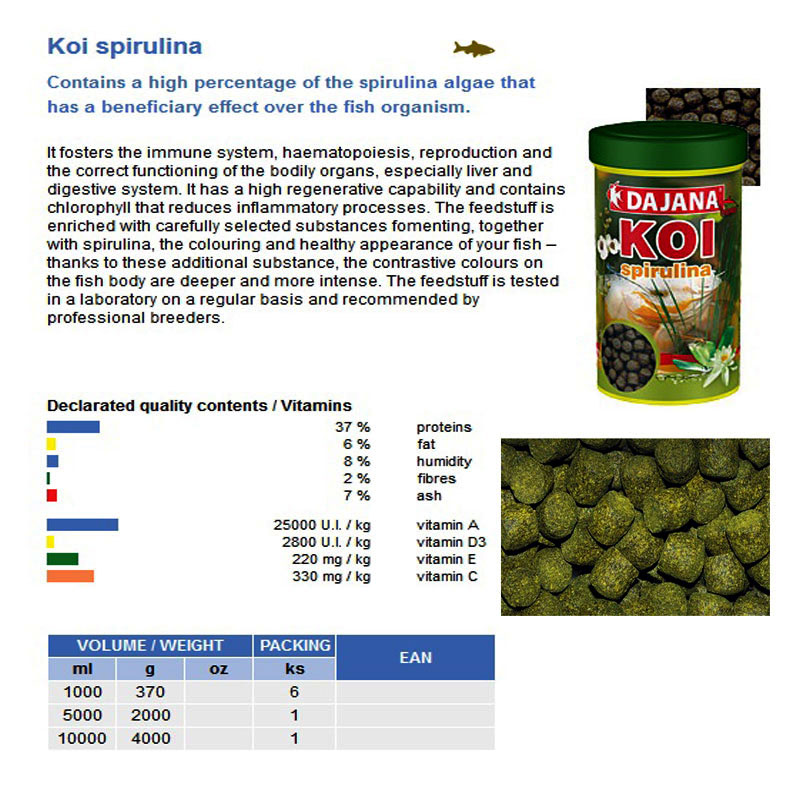 KOI SPIRULINA 1000ml/370gr