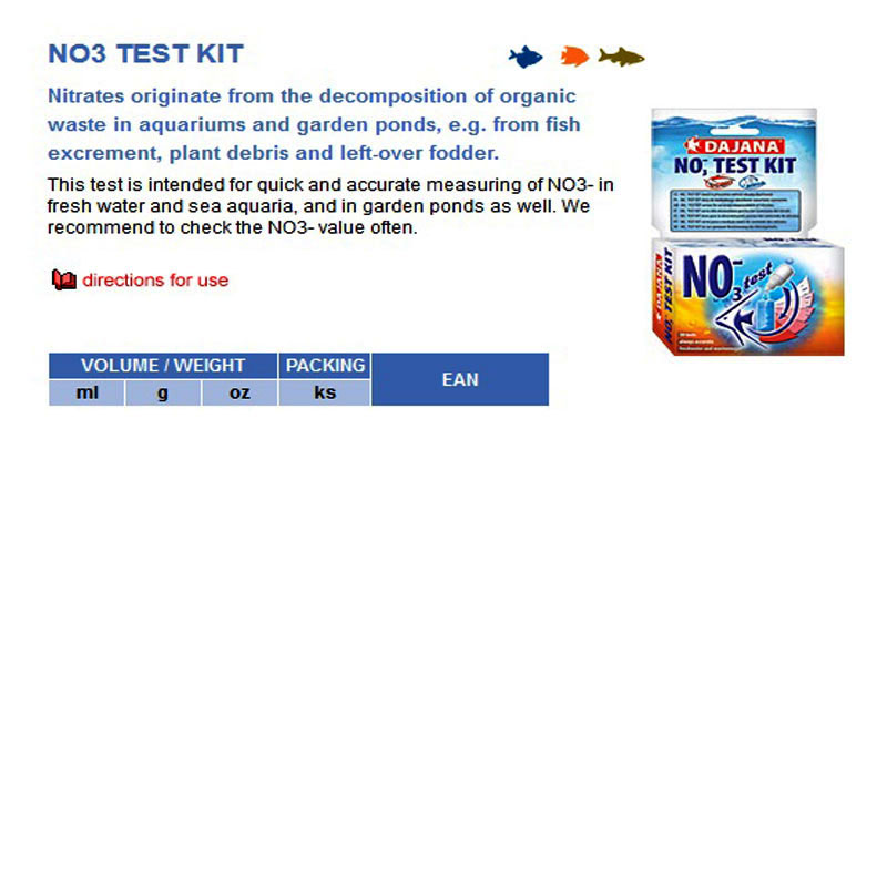 TEST KIT NO-3 10ml ΝΙΤΡΙΚΑ