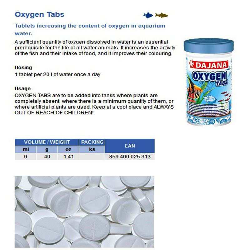 OXYGEN TABS 100ml/40GR
