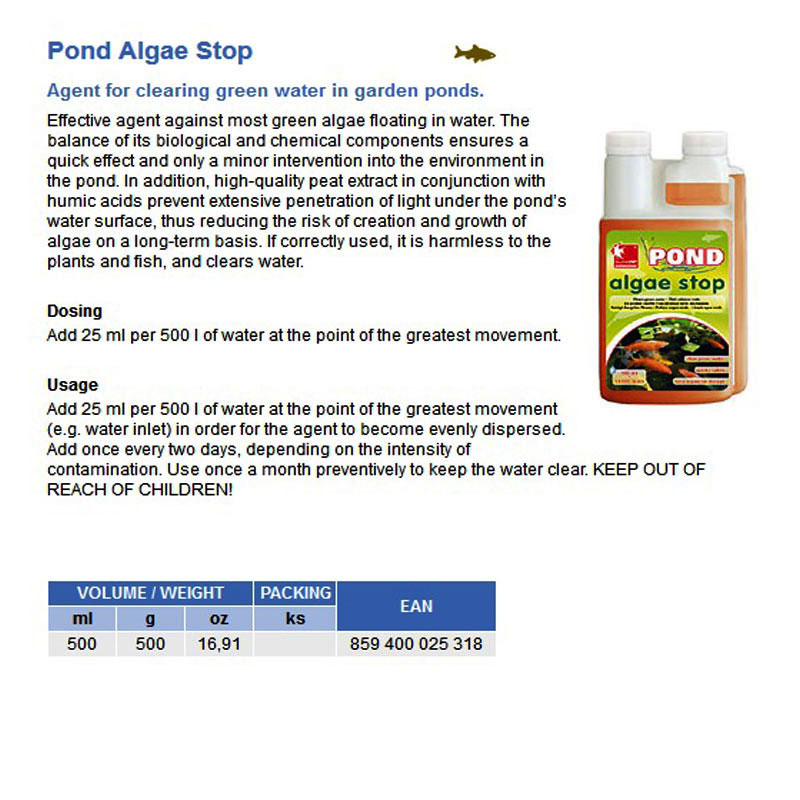 POND ALGAE STOP 500ml/500gr