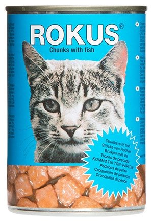 ROKUS ΚΟΝΣΕΡΒΑ ΓΑΤΑΣ 410gr ΨΑΡΙ