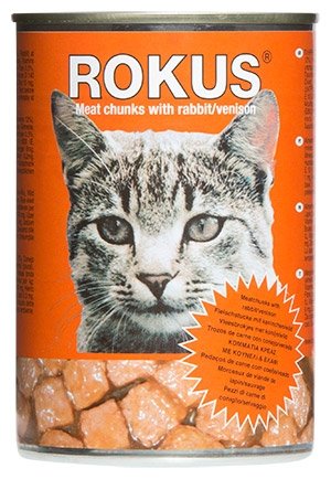 ROKUS ΚΟΝΣΕΡΒΑ ΓΑΤΑΣ 410gr ΚΟΥΝΕΛΙ & ΕΛΑΦΙ