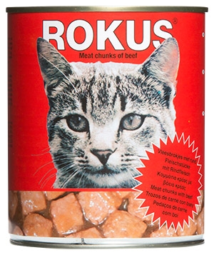 ROKUS ΚΟΝΣΕΡΒΑ ΓΑΤΑΣ 810gr 12 ΤΕΜ ΜΟΣΧΑΡΙ