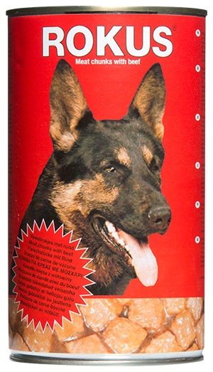 ROKUS ΚΟΝΣΕΡΒΑ ΣΚΥΛΟΥ 1250gr ΜΟΣΧΑΡΙ