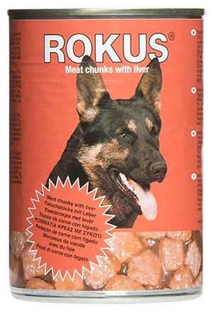 ROKUS ΚΟΝΣΕΡΒΑ ΣΚΥΛΟΥ 410gr ΣΥΚΩΤΙ