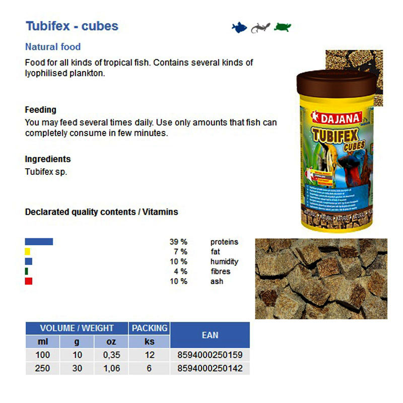 TUBIFEX CUBES 100ml/10gr