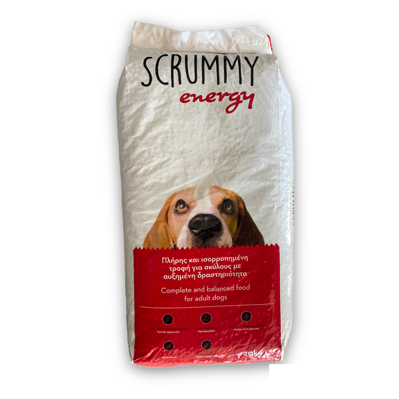 ΣΚΥΛΟΤΡΟΦΗ SCRUMMY DOG 28/16 ENERGY 20KG